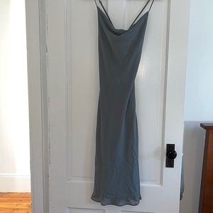 Show Me Your Mumu Verona Cowl Dress ~ Deep Sage Chiffon